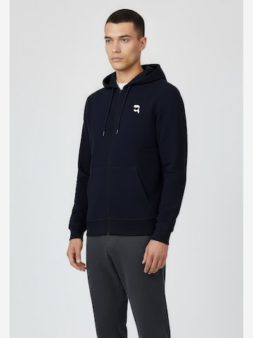 Karl Lagerfeld - Casaco em moletão em azul: frente