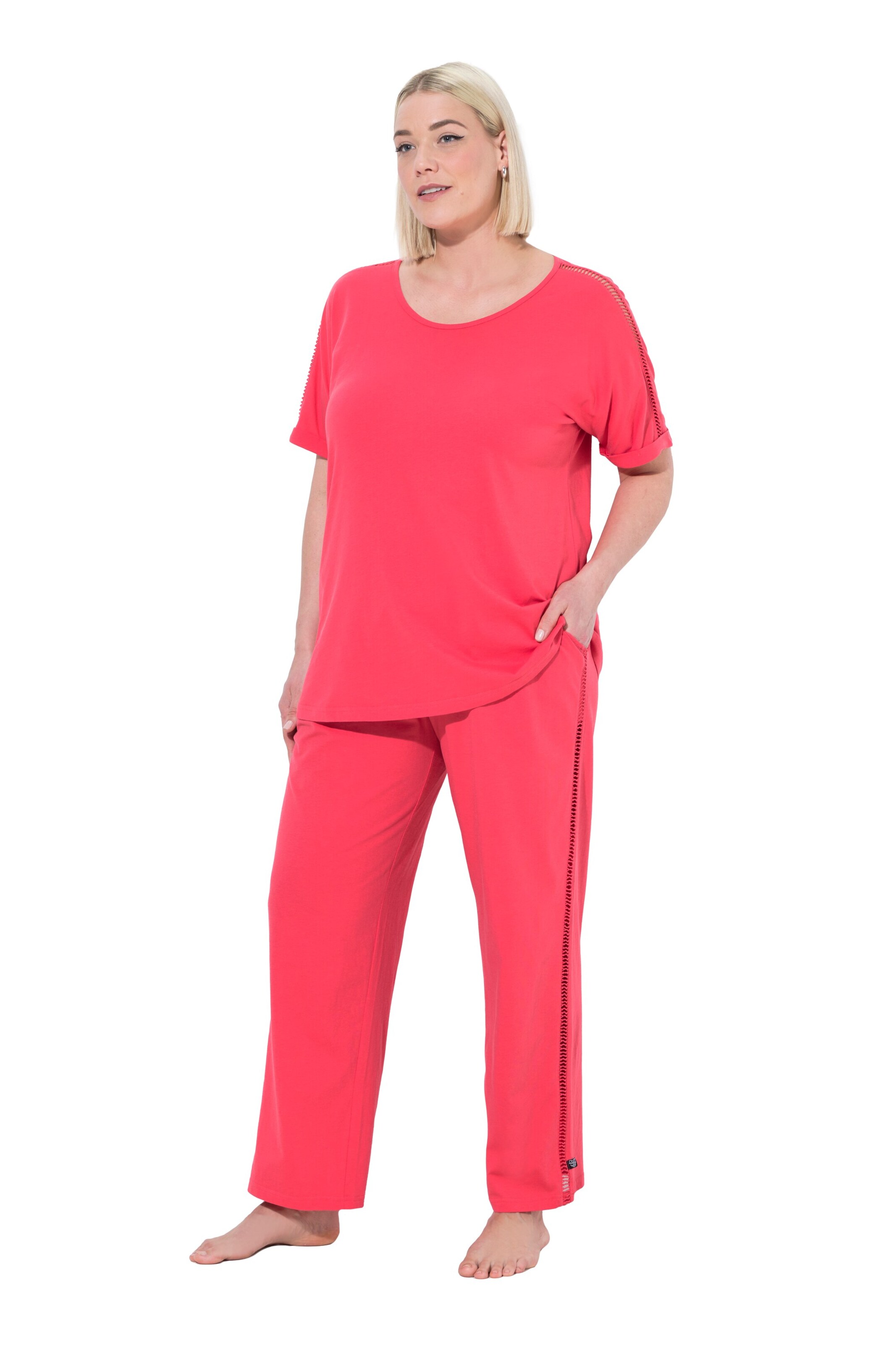 Ulla Popken Pyjama in Pink: Vorderseite