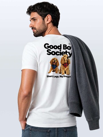 Neverless Shirt 'Good Boy Society' in White