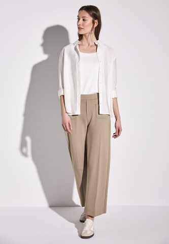STREET ONE Wide Leg Hose in Beige