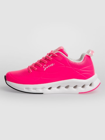 Soccx Sneaker mit Linienprägung in Pink