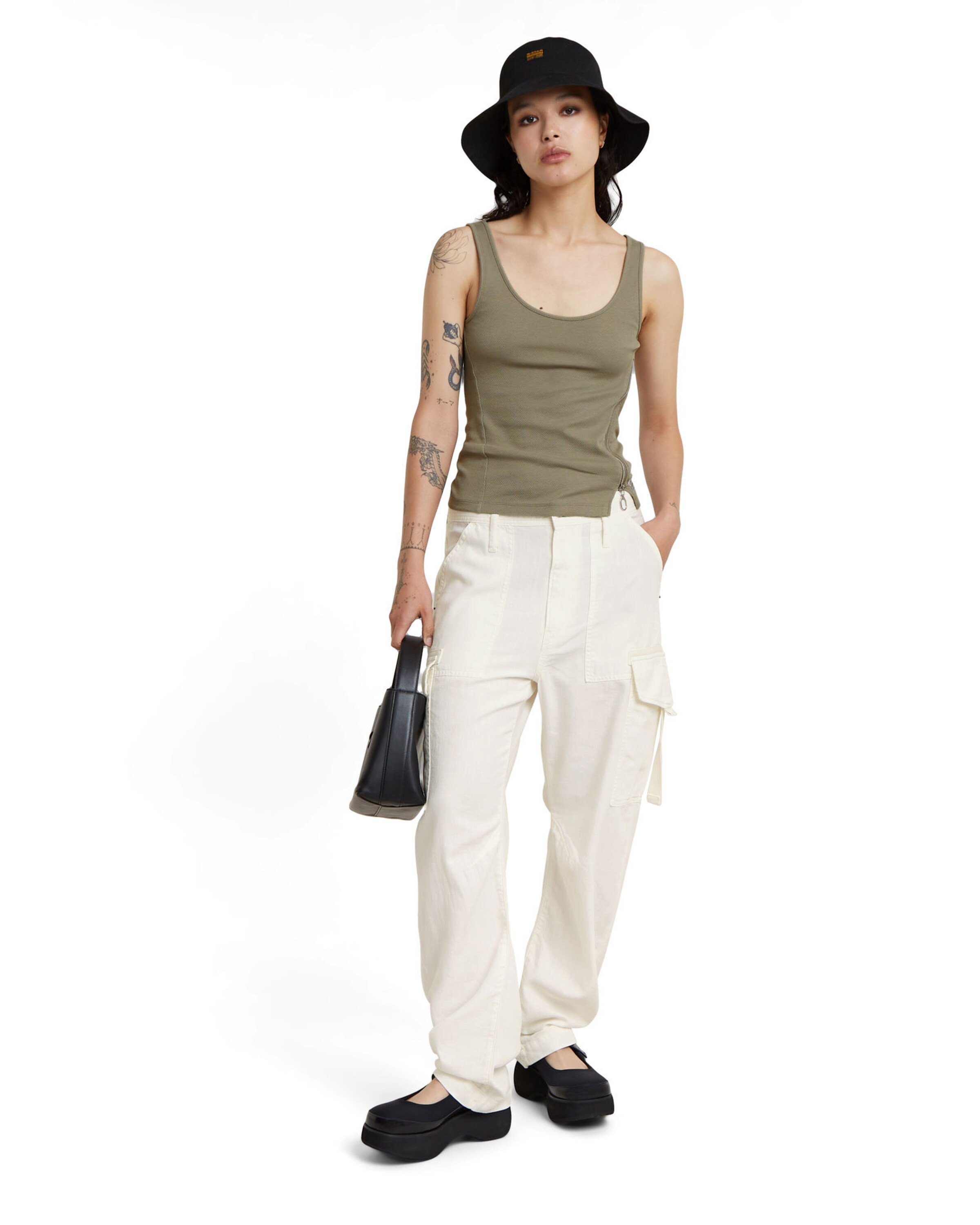 G-STAR Regular Cargohose in Weiß