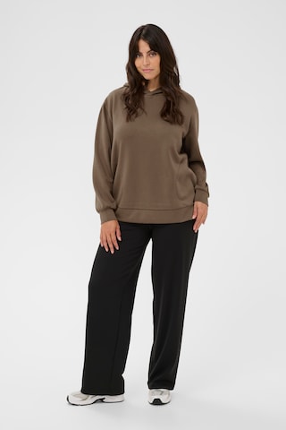 KAFFE CURVE Sweatshirt 'KCannita' in Brown
