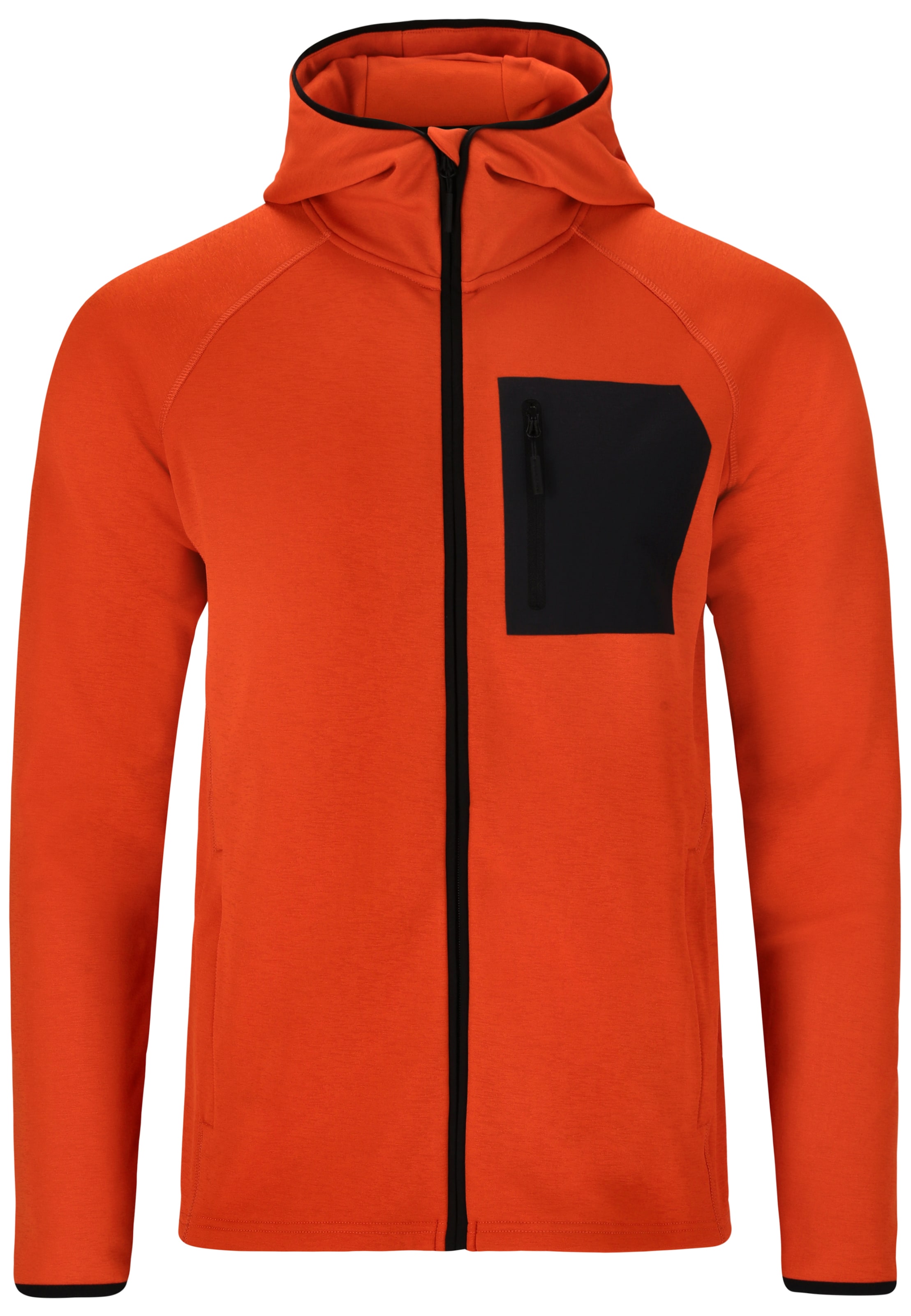 ENDURANCE Athletic Fleece Jacket 'Deerto' in Orange: front