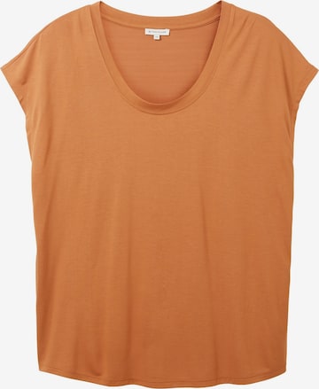 Tricou de la Tom Tailor Women + pe portocaliu: față