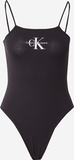 Calvin Klein Jeans Shirtbody en noir / argent / blanc, Vue avec produit