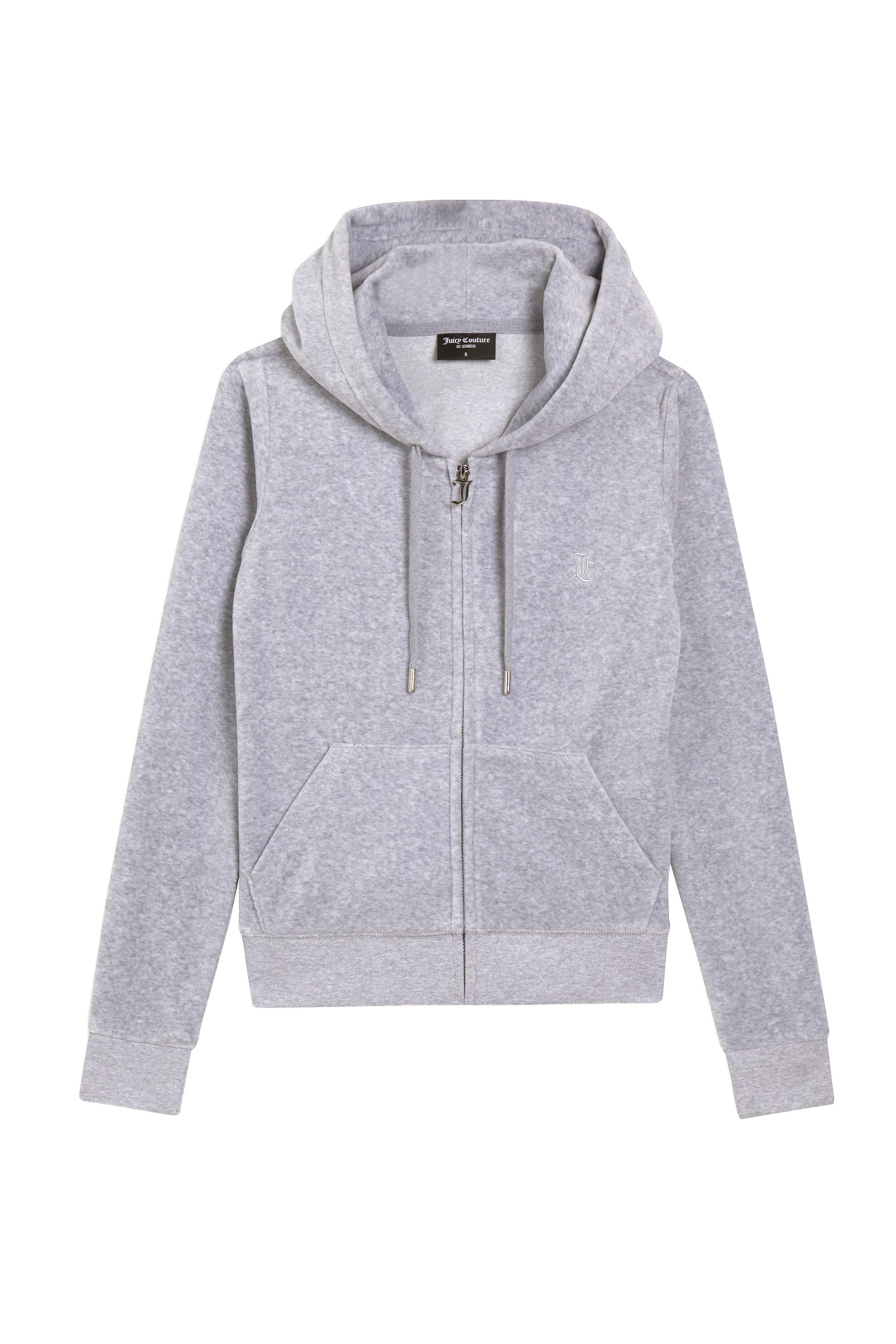 Juicy Couture Sweatjacke 'ROBERTSON HOODIE' in Grau: Vorderseite