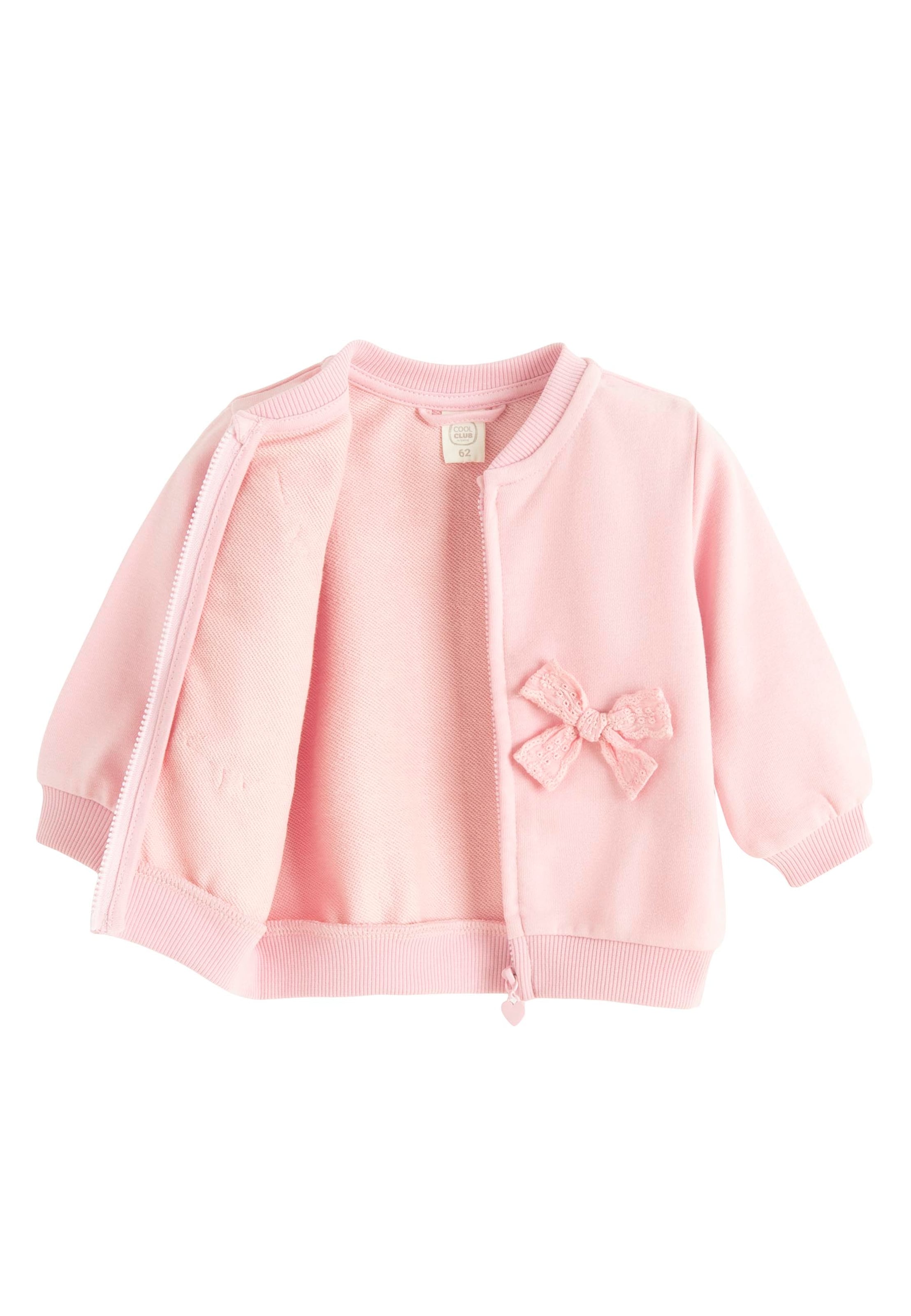 Cool Club Sweatjakke i pink