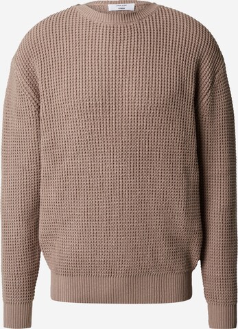 DAN FOX APPAREL Sweater 'Eren' in Grey: front