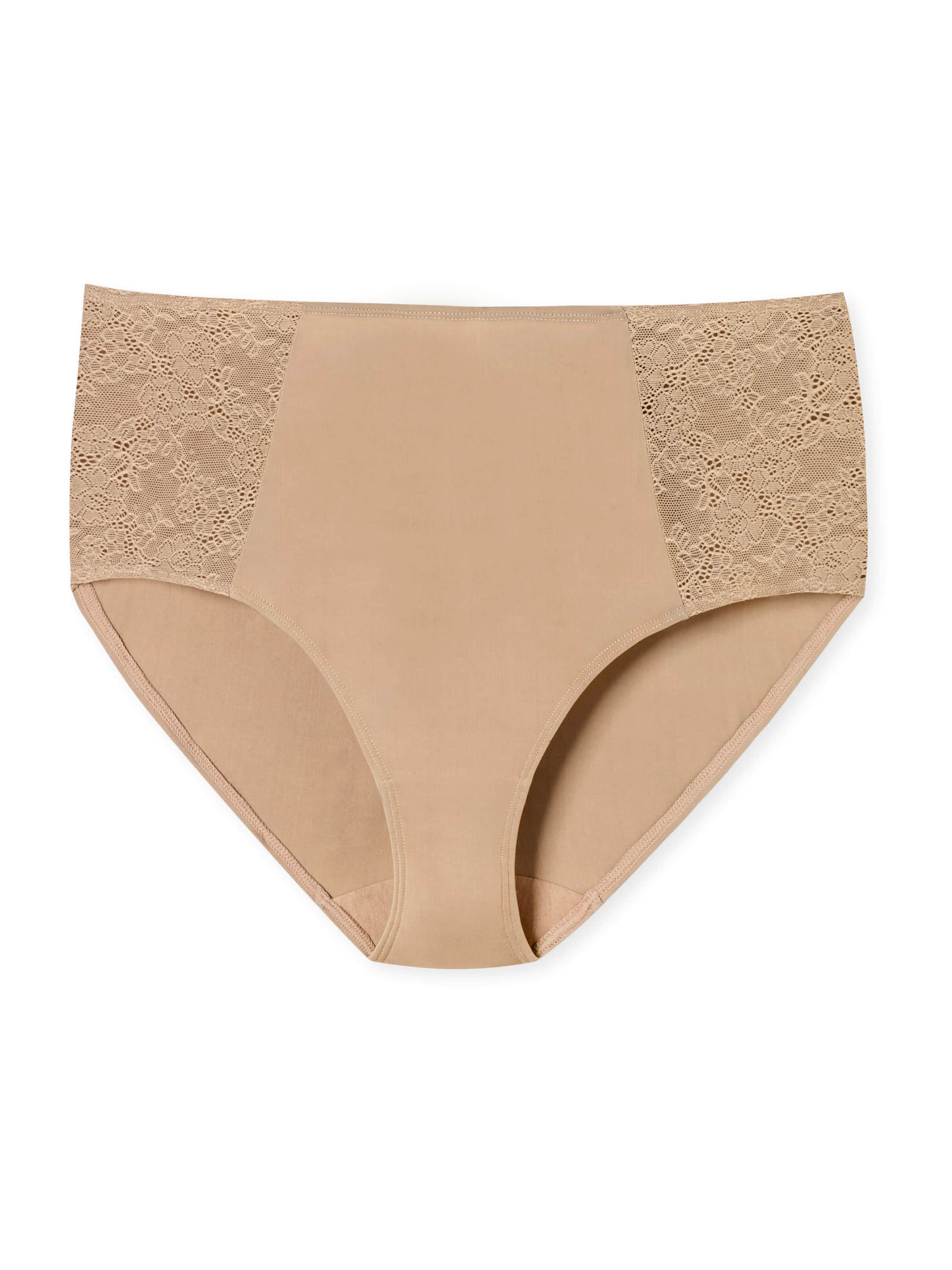 SCHIESSER Midislip ' Air Spitze ' in Beige: Vorderseite