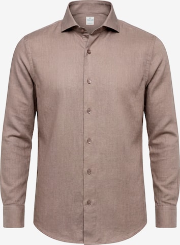 Chemise business 'No. 35' Vercate en marron : devant