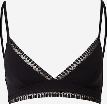 Triangle Soutien-gorge 'HAPPILY WE CARE' ETAM en noir : devant