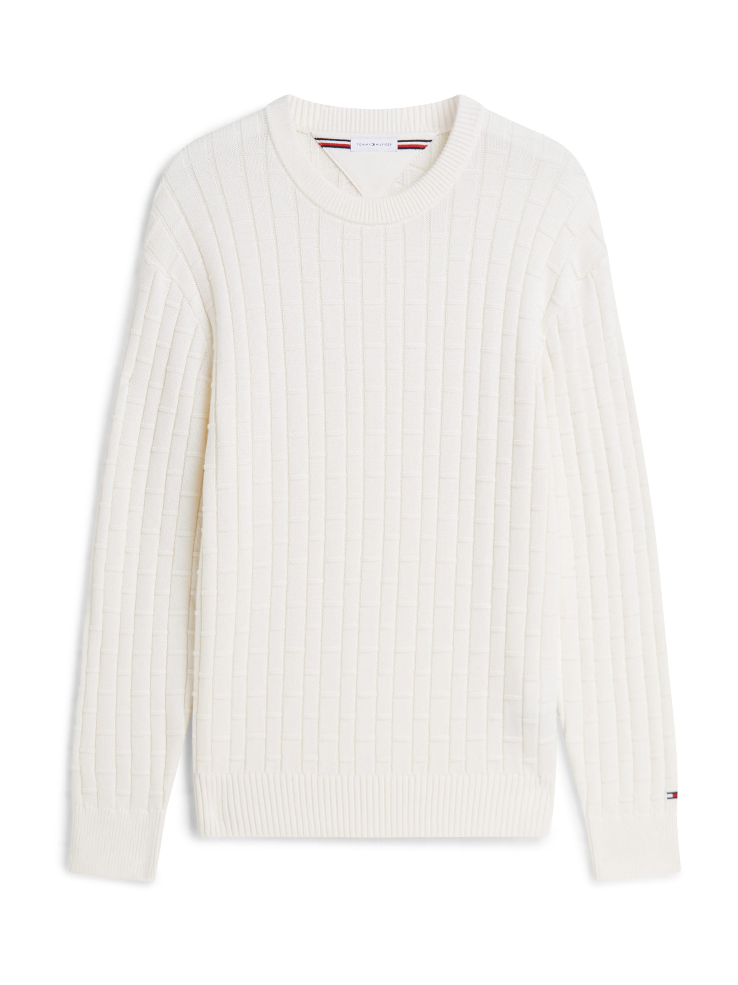 TOMMY HILFIGER Пуловер в бяло: отпред