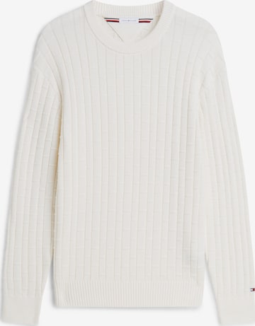 TOMMY HILFIGER Пуловер в бяло: отпред