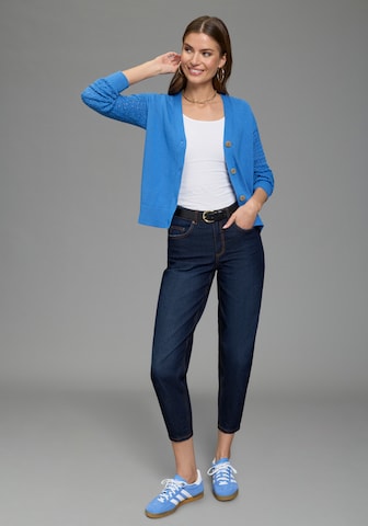 LAURA SCOTT Knit Cardigan in Blue