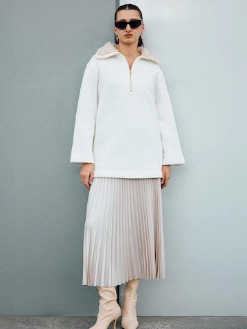 Jupe 'Pleated Skirt' Touché Privé en beige
