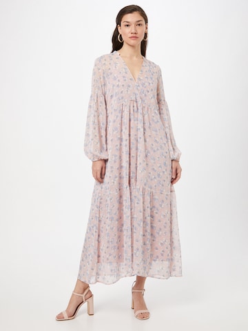 Neo Noir Jurk 'Miles Sky Flower Dress' in Roze: voorkant