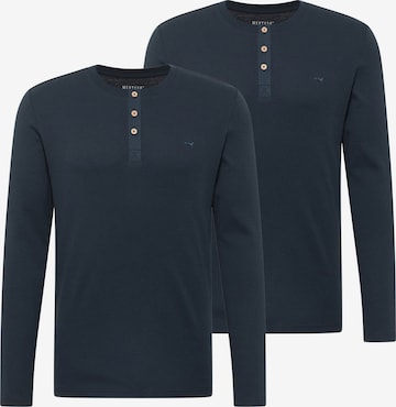 T-Shirt MUSTANG en bleu : devant