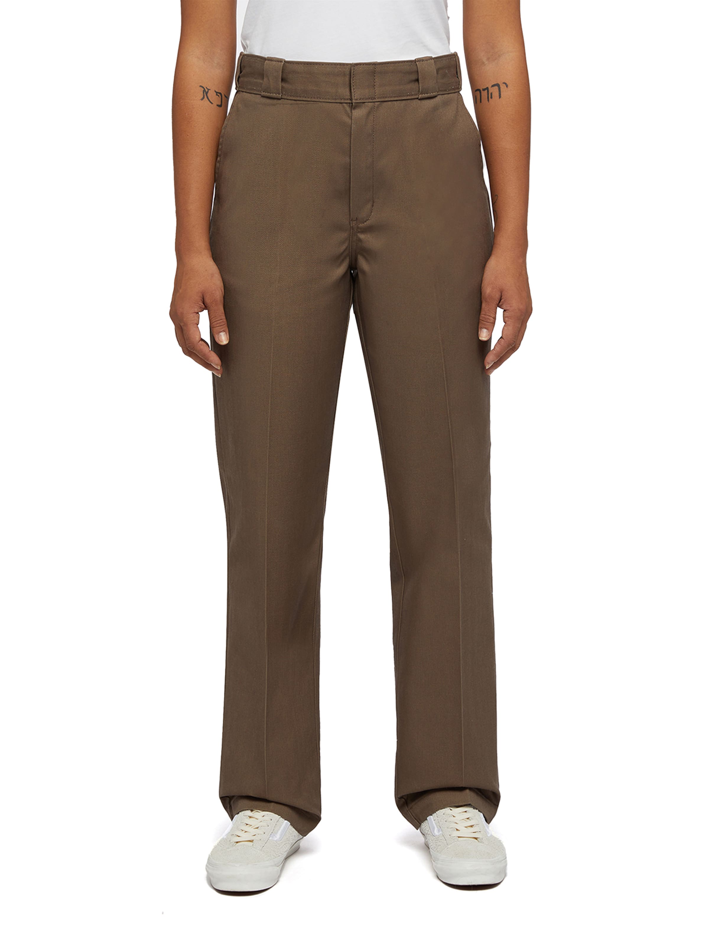 DICKIES Regular Pressveckad byxa '874' i brun: framsida