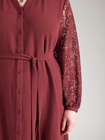 ONLY Carmakoma Shirt dress 'CARKAMMY' in Red