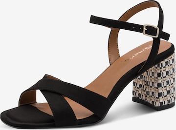 Sandales Tamaris en noir : devant