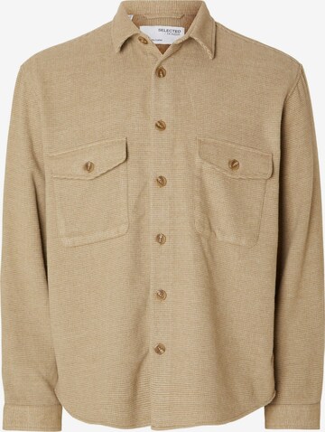 Veste mi-saison SELECTED HOMME en beige : devant