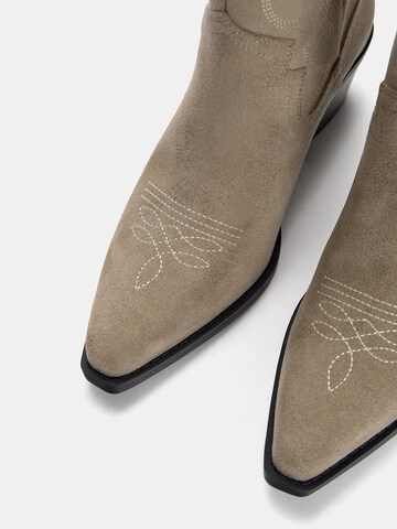 Pull&Bear Buty kowbojskie w kolorze szary