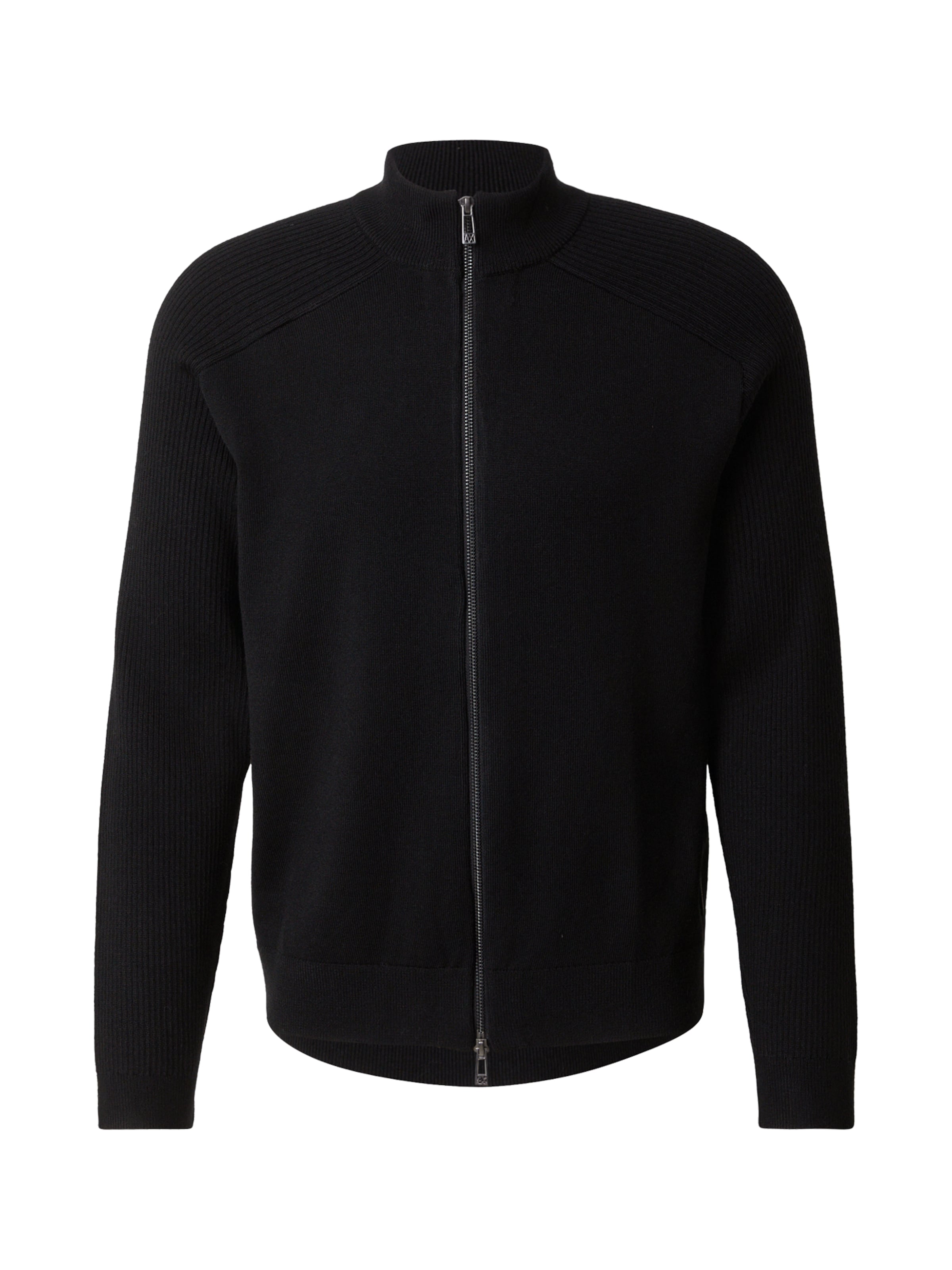 Geacă tricotată de la ARMANI EXCHANGE pe negru: față