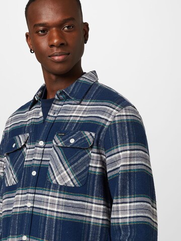 Brixton Regular fit Button Up Shirt 'BOWERY' in Blue