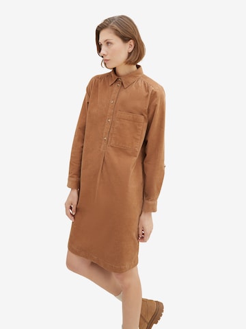 TOM TAILOR Shirt Dress in Brown