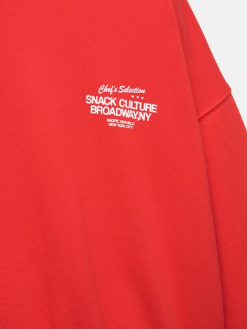 Pull&Bear Sweatshirt in Rot