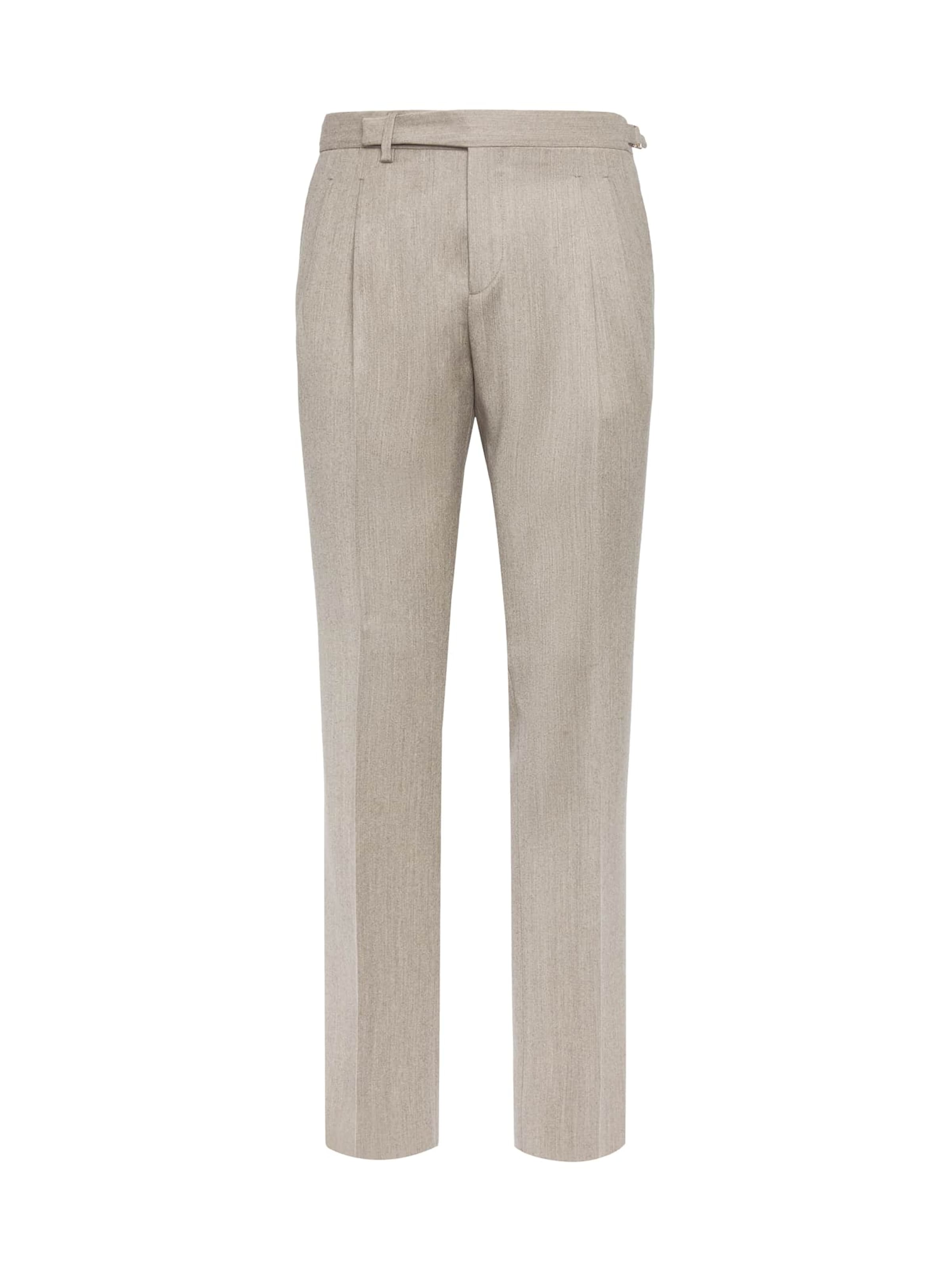Boggi Milano Slimfit Bügelfaltenhose in Beige: Vorderseite