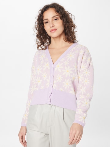 ONLY Knit Cardigan 'BLOSSOM' in Purple: front