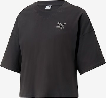 PUMATehnička sportska majica 'DARE TO FEELIN' - crna boja: prednji dio