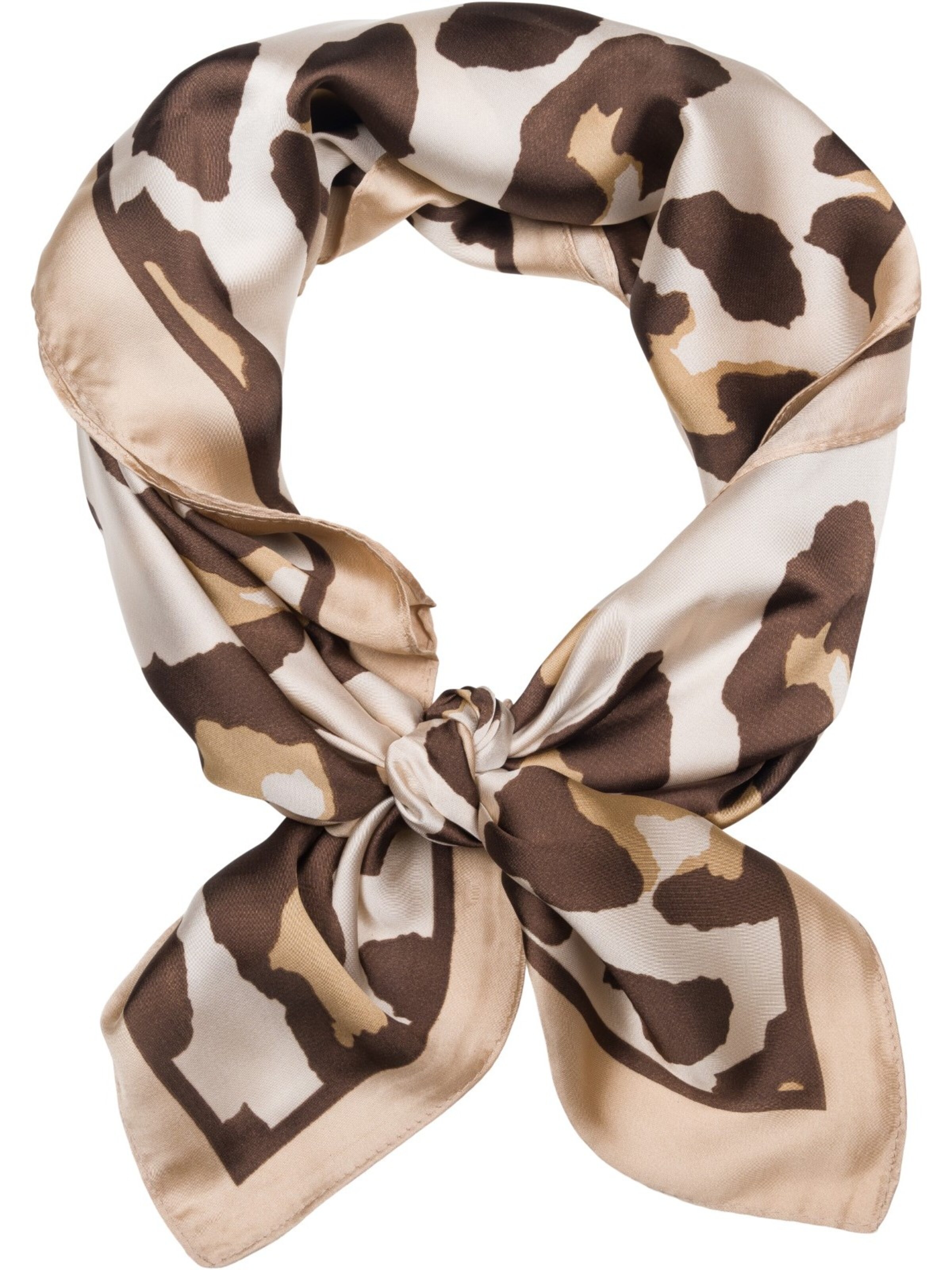 styleBREAKER Tuch 'Halstuch mit Leoparden Muster'‌‌‌‌‌‌ in Beige: Vorderseite