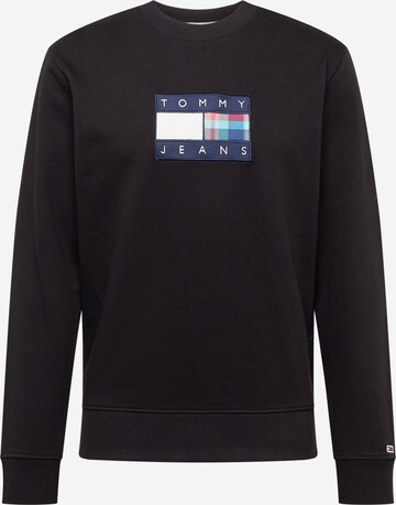 Tommy Jeans - Sudadera en negro: frente