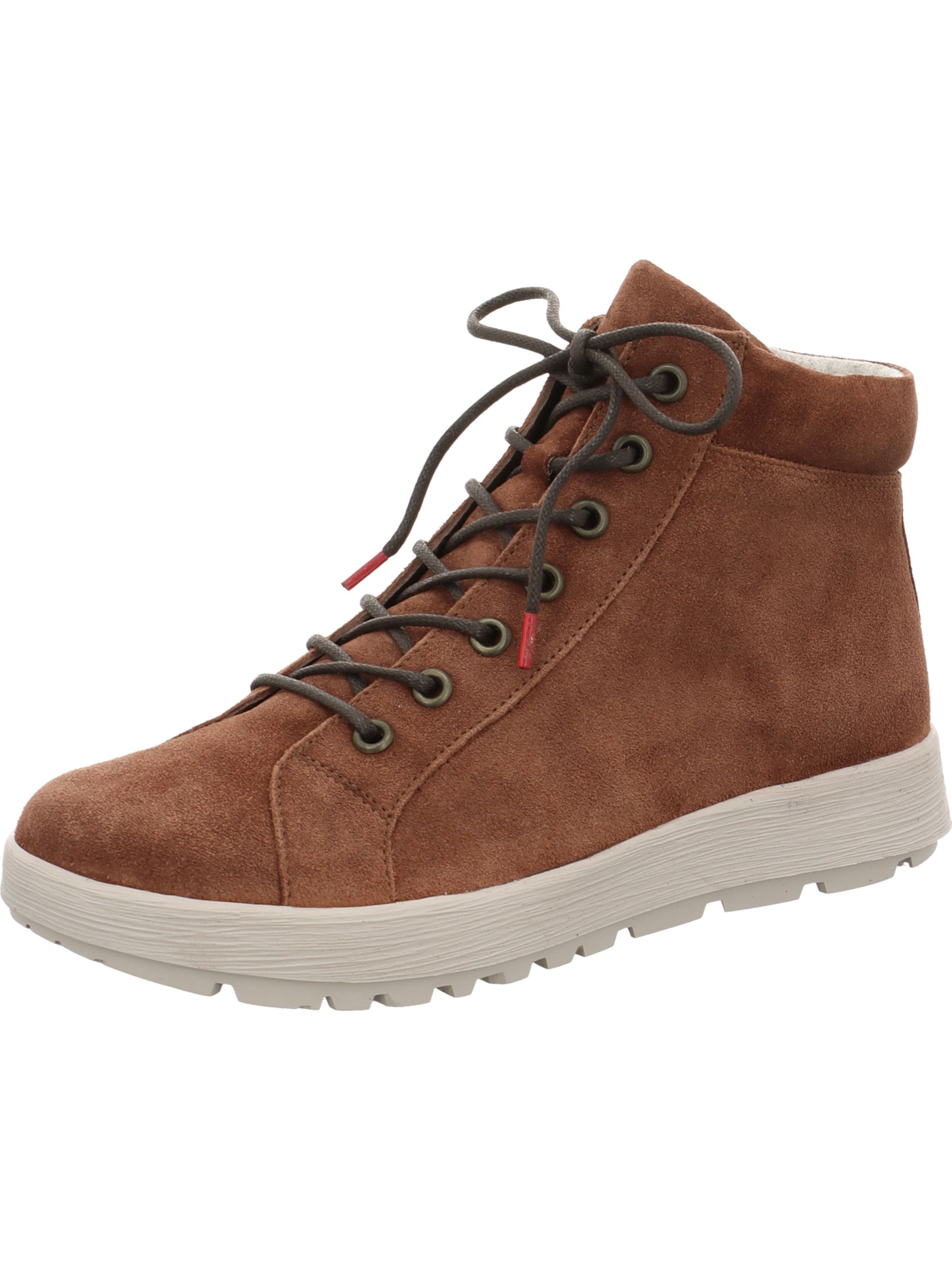 THINK! Lace-Up Ankle Boots 'Comoda' in Brown: front
