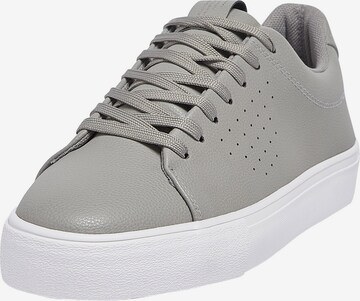 Pull&Bear Platform trainers in Grey: front