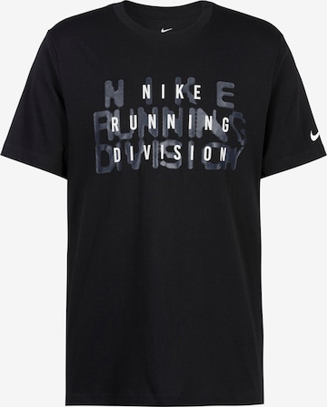 T-Shirt fonctionnel 'Run Division' NIKE en noir : devant