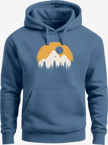 Neverless Sweatshirt 'Mountain Sun' in Blau: Vorderseite