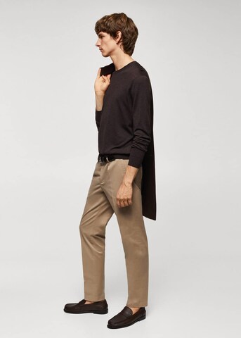 MANGO MAN Pullover 'seda' in Braun