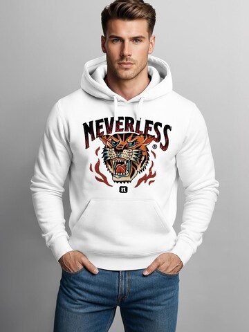Neverless Sweatshirt 'Tiger' in White
