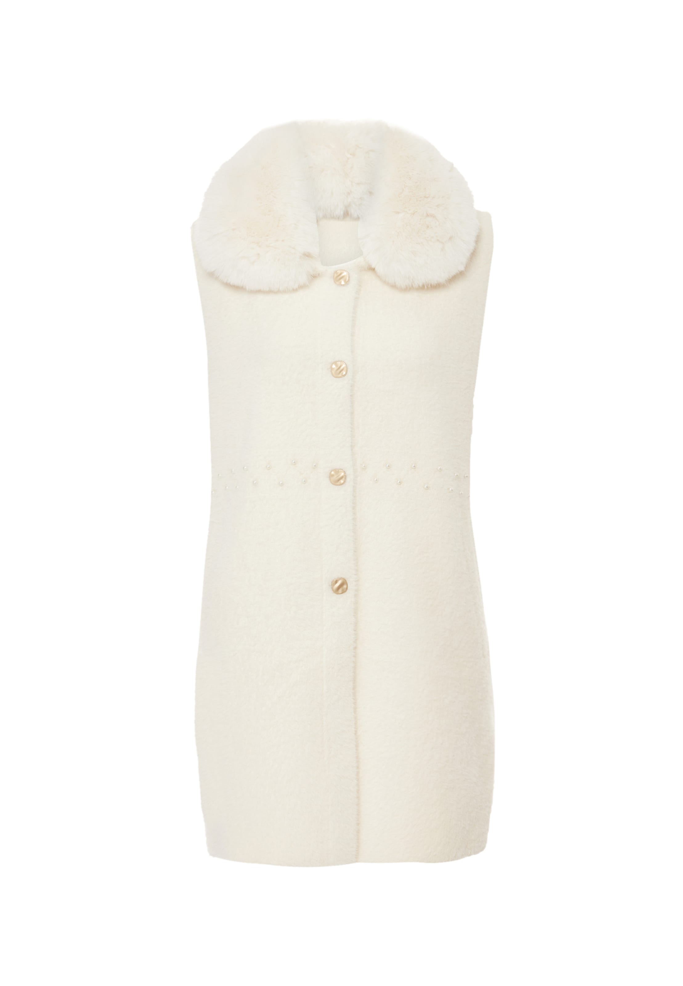 CARNEA Knitted vest in White: front