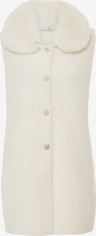 CARNEA Knitted Vest in White: front