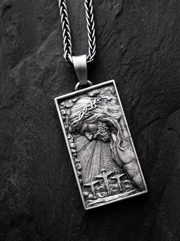 REYTEL Anhänger 'JESUS WITH CROWN OF THORNS' in Silber