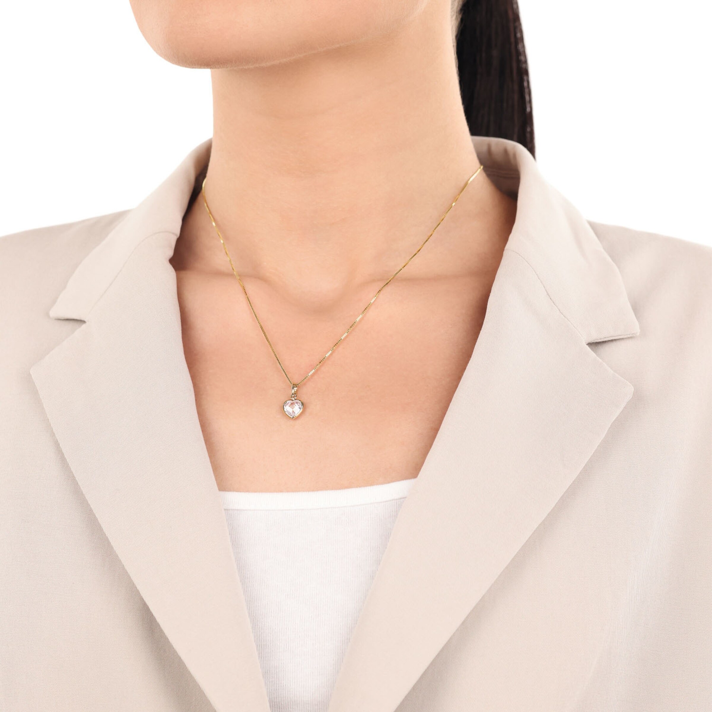 AMOR Pendant in Gold: front