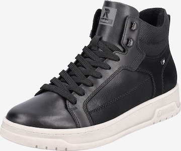 Rieker EVOLUTION High-Top Sneakers in Black: front