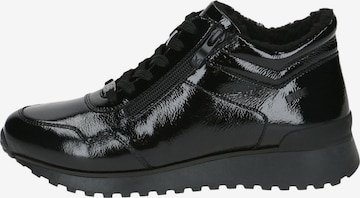 CAPRICE Lace-Up Ankle Boots in Black: front