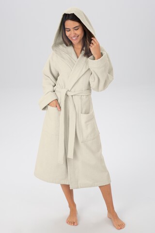 MY HOME Long Bathrobe in Beige: front