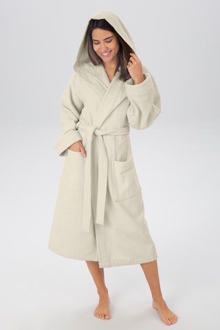 MY HOME Long Bathrobe in Beige: front